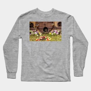 George the mouse in a log pile house - summer fruits for dinner Long Sleeve T-Shirt